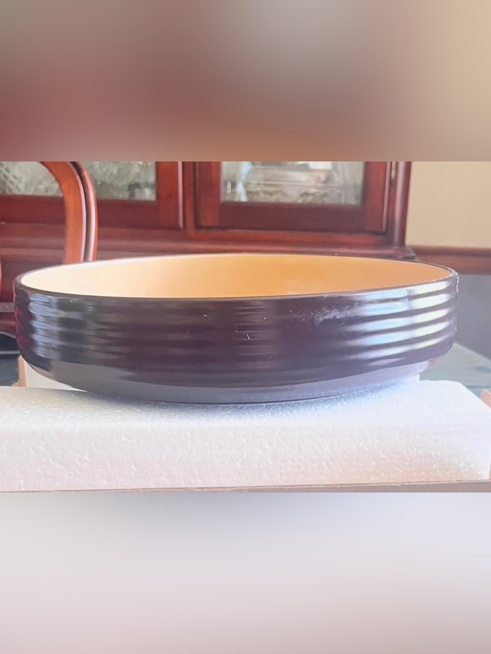 Tastefully Simple Round Ceramic Baking Dish